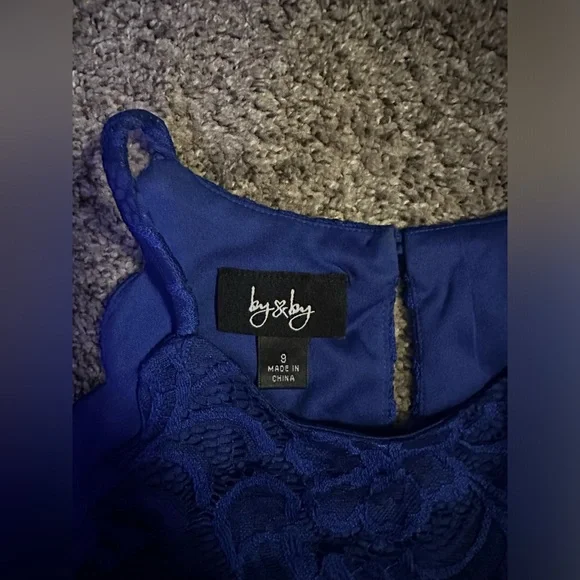 Blue lace semi formal dress - Picture 2 of 2